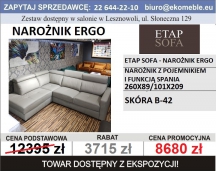 ETAP SOFA - NAROŻNIK ERGO Z FUNKCJĄ SPANIA I POJEMNIKIEM